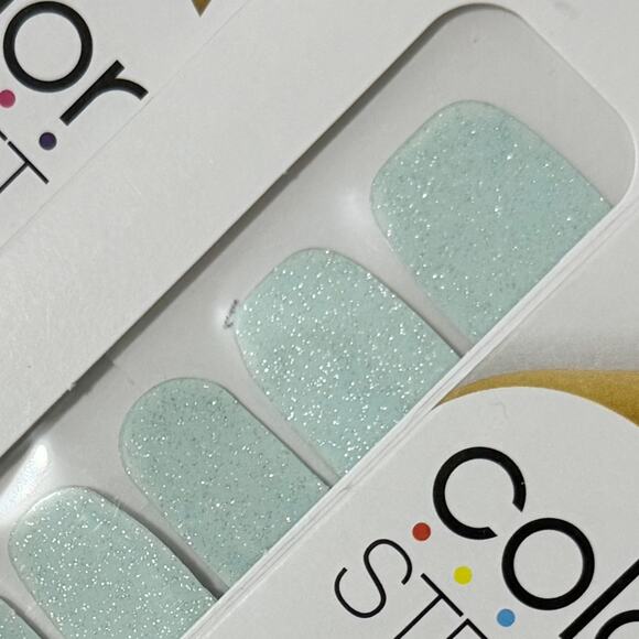 New Color Street “A World to Sea” Pale Baby Blue with Silver Shimmer Nail Strips - Picture 1 of 1